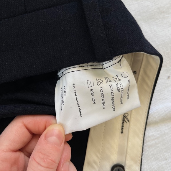 Ader Error Wool Pants — Deep Navy/Black - Picture 15 of 16